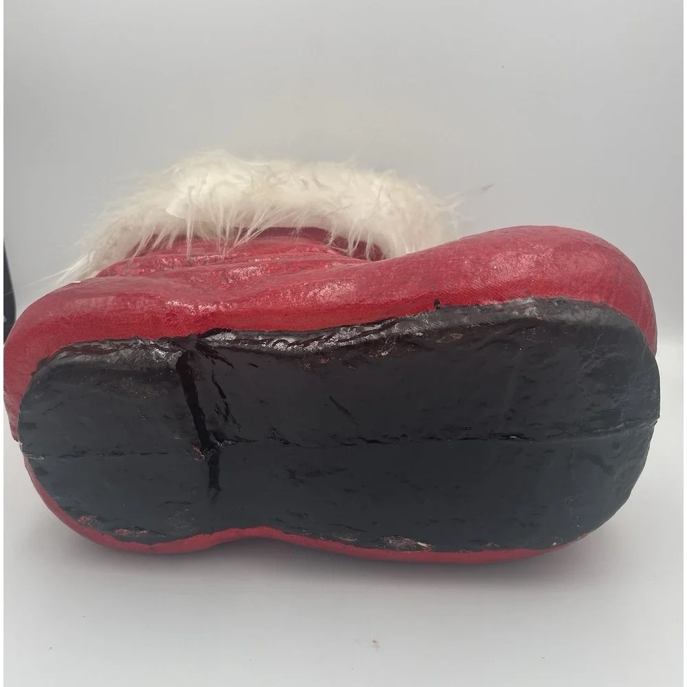 Vintage Paper Mache Large Santa Boot 11